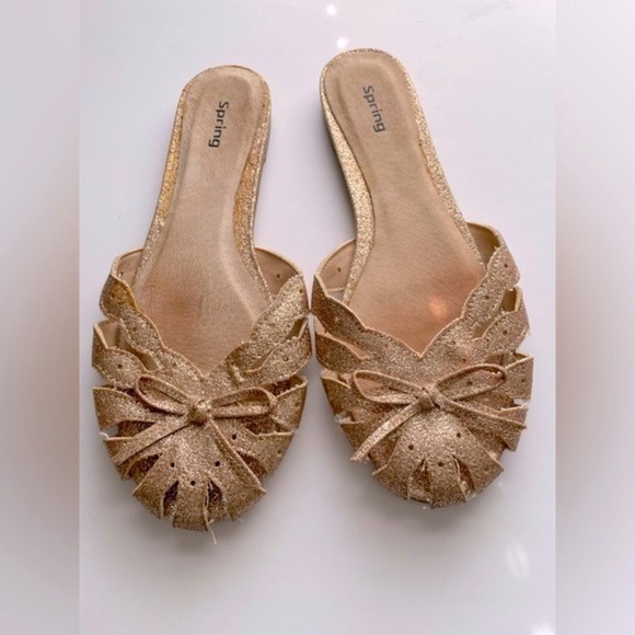 Rose Gold Flat Mules - Picture 2 of 7